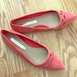 Audrey Brook coral dress flats, never worn